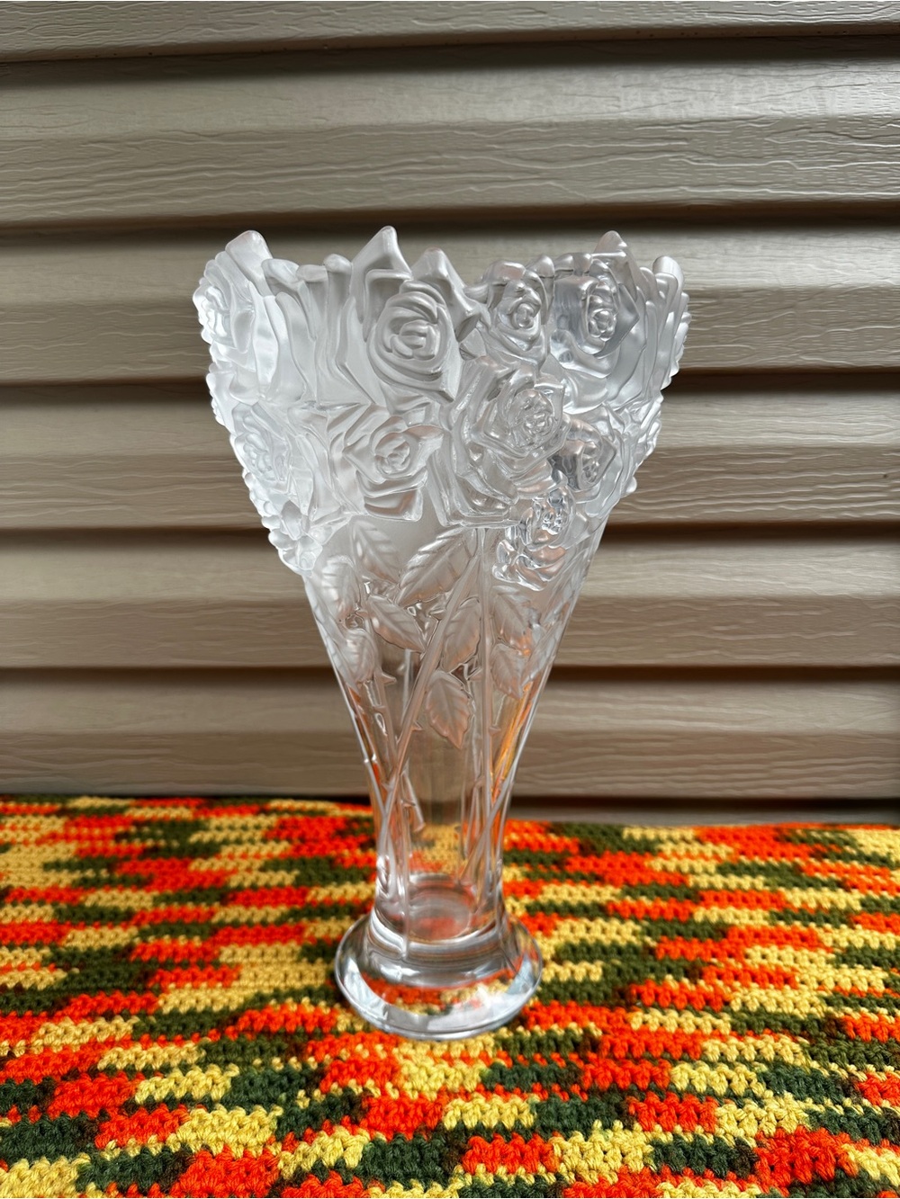 Shannon Crystal By Godinger Rose Bouquet Irish Crystal Vase